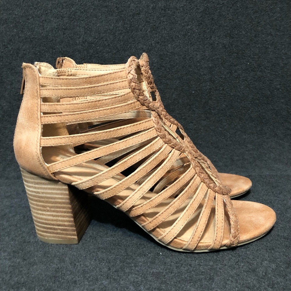 Report Shoes Women’s Picabo Gladiator Brown Strappy Heeled Sandals Size 7.5